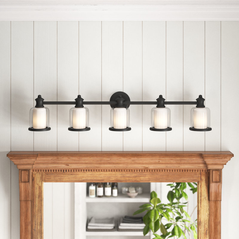Allysa 5 - Light Dimmable Vanity Light, Black