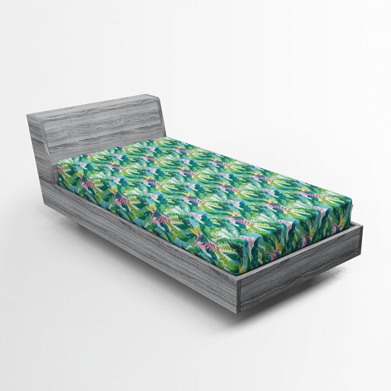 Microfiber Floral Fitted Sheet, Twin XL Fitted Sheet