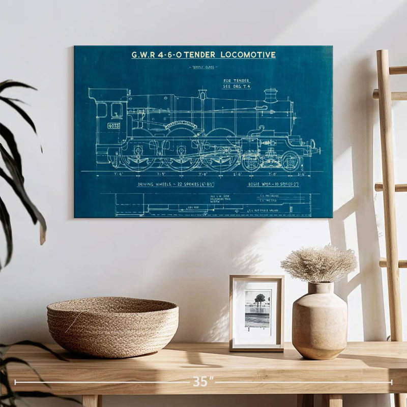 Plan de locomotive I, H 16 po x l 24 po