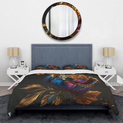 Ensemble de housse de couette Rainbow Peony