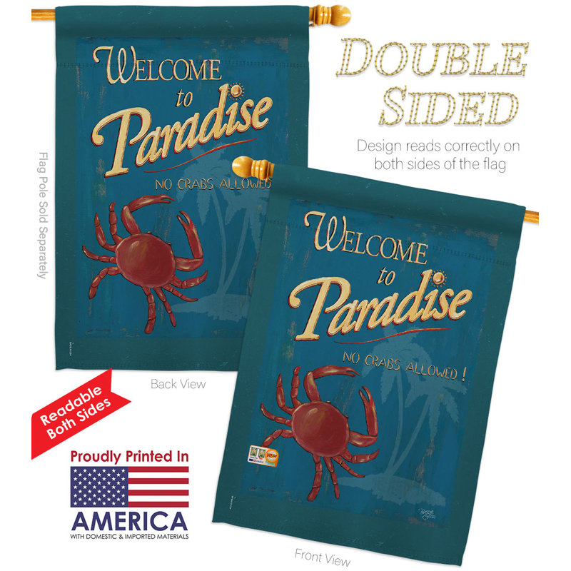 Double Sided 40'' H x 28'' W Polyester Flag Set