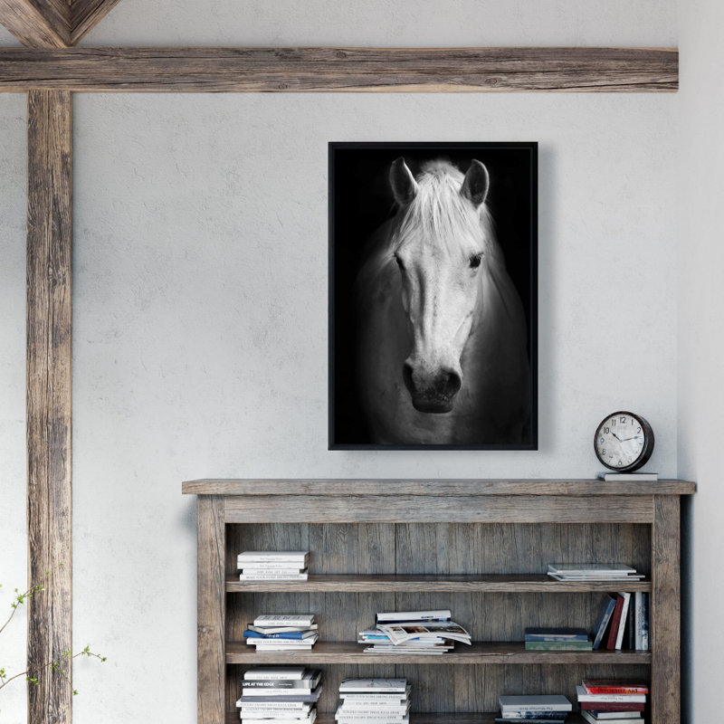 "Cheval monochrome" sur toile