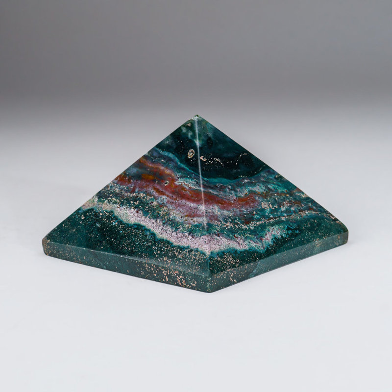 Pyramide de jaspe de l'océan polie de Madagascar (1 lb)