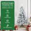 Artificial Hinged Christmas Tree Snow Flocked White-733912051