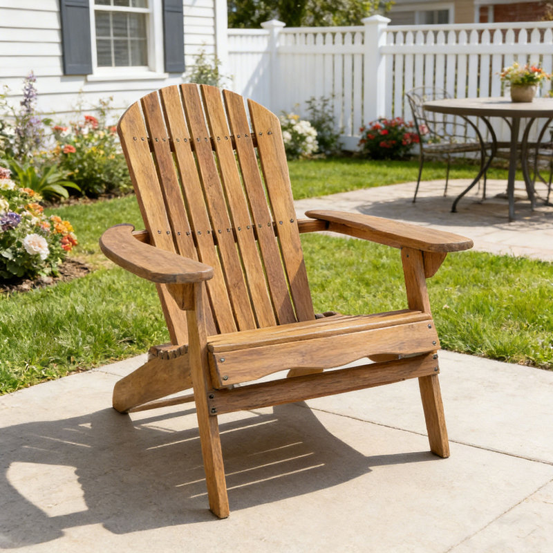 Chaise Adirondack Chaise de patio, chaise de jardin pliante en bois Adirondack Méridienne