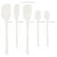 Flex-Core All Silicone Assorted Spatulas - set of 5 White