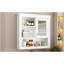 Armoire de toilette murale 32 po, 4 tablettes de rangement, miroir moderne-1824972023