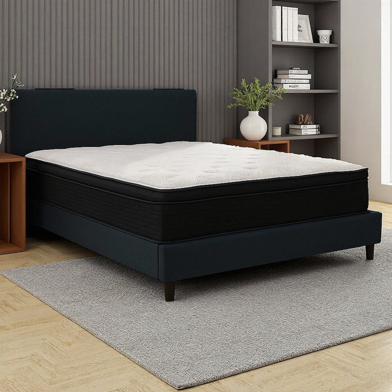 Matelas très moelleux hybride LUMERIS de 13 po avec ressorts ensachés, support zoné et mousse CertiPUR-US - luxueux soulagement de la pression