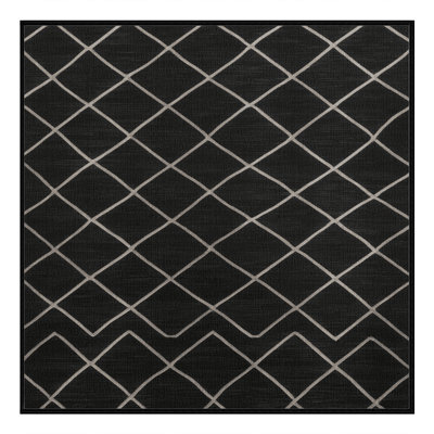 Machine Washable Trellis Gray Area Rug