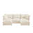 Slipcovered U Shape Sectional Deep Seat Sofa, Comfy Cloud Couch With Modular Design And Removable Covers For Living Room, Apartment-1837909444