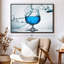 Aliments et boissons «Blue Cocktail Splash», reproduction sur toile-101456223