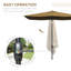 Buterbaugh 3 x 2 m Garden Parasol Umbrella Rectangular UPF 50+ Brown