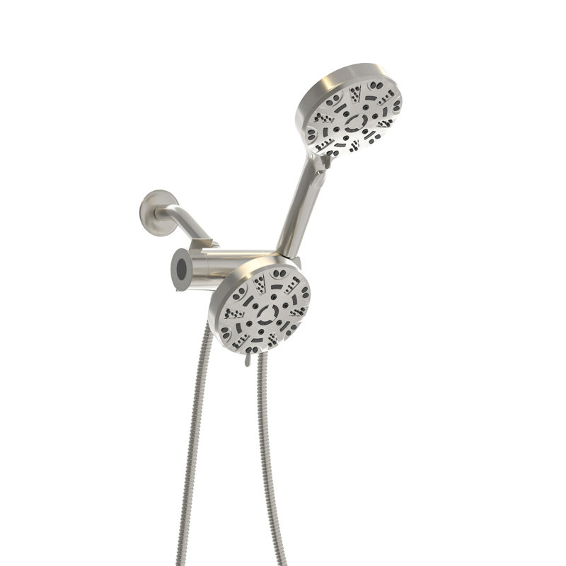 Douche avec pomme de douche à effet de pluie de 4,7 po, Nickel brossé