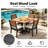 Eastlake 41.6'' Square HDPE Patio Dining Set, 5-Piece Outdoor Furniture with Armchairs & Aluminum Legs