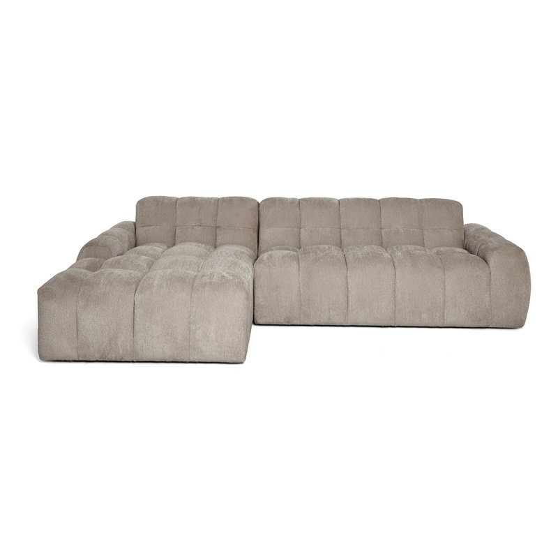 Charee 4 Seater Corner Sofa , Left Hand Facing, Belge Boucle