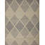 Moroccan Geometric Area Rug in Blue/White