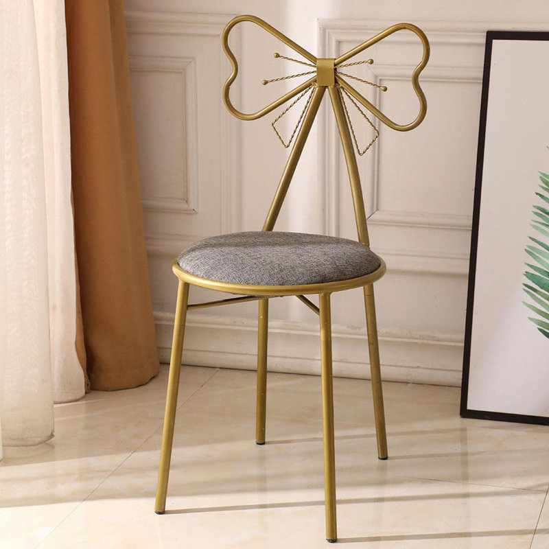 Tabouret de coiffeuse Bunceton, Gris