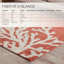 Coastal Seaside Wool Floral Area Rug in Orange-999718869