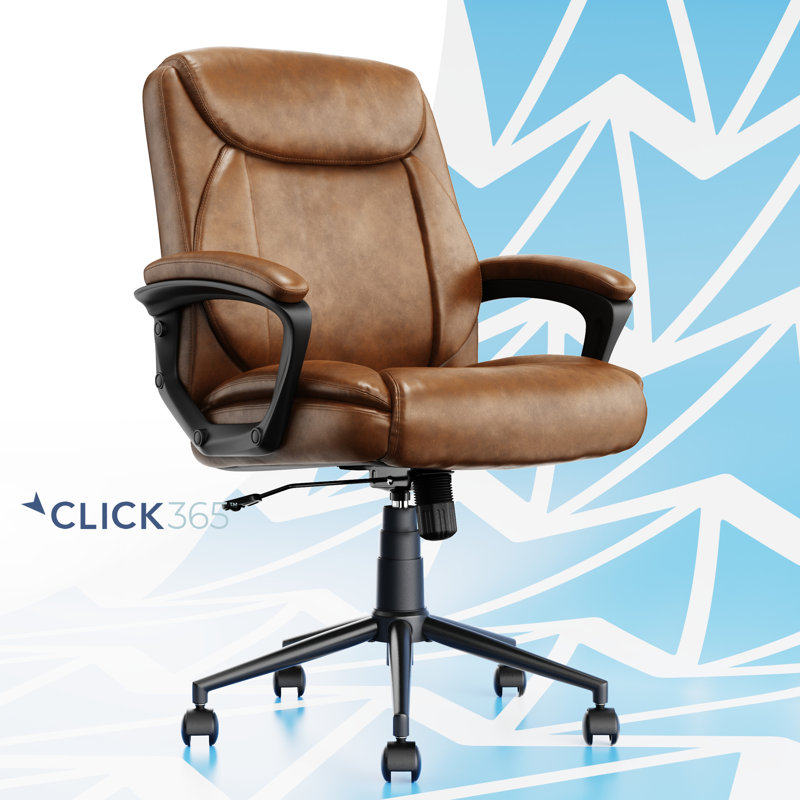 Chaise de bureau ergonomique à dossier moyen Transform 1.0, Brun, Polyuréthane