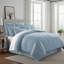 Ensemble d'édredon en coton bleu Shay-109897571