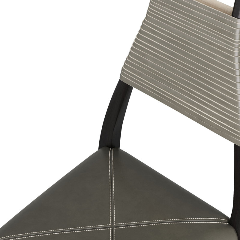 Biziki Dining Chair, Dim Gray, Ebony