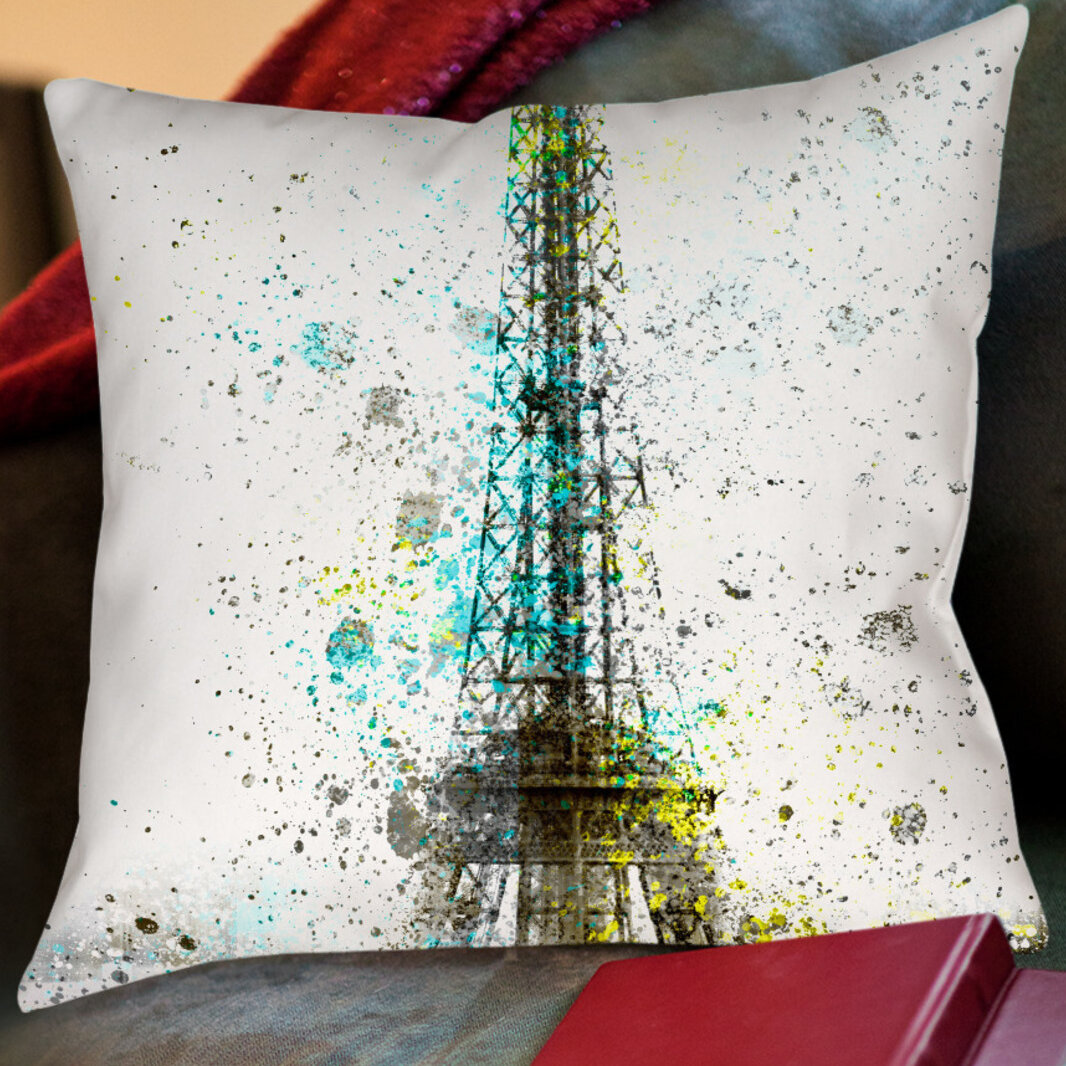 Eiffel tower throw discount pillow