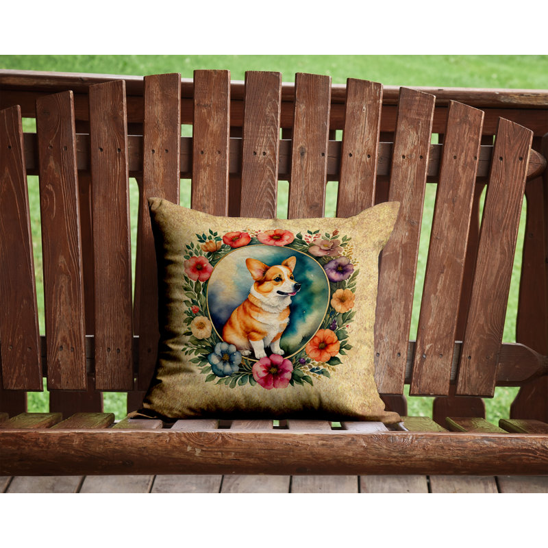  Polyester Indoor/Outdoor Throw Pillow, 14" H x 14" W x 3" D
