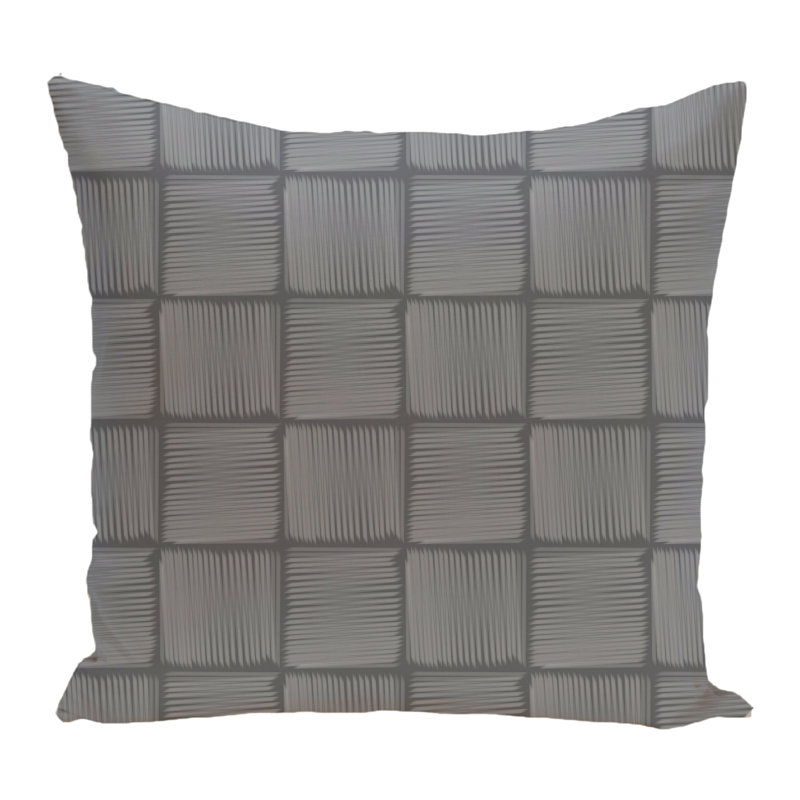  Housse de coussin carré et insert, H 20 po x l 20 po, Gris