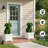 Decorative White Planter Box With Artificial Dog Topiary - 2 Pack