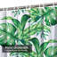 Bordure aquarelle, feuilles vertes tropicales, palmier tropical avec 12 crochets-1145139671