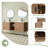 Wall-Mounted Floating Bathroom Vanity with Ceramic Top-122929148