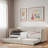 Upholstered Daybed With Trundle And Wood Slat-1870618470