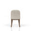 Ensemble de 2 chaises rembourrées cacao et ivoire