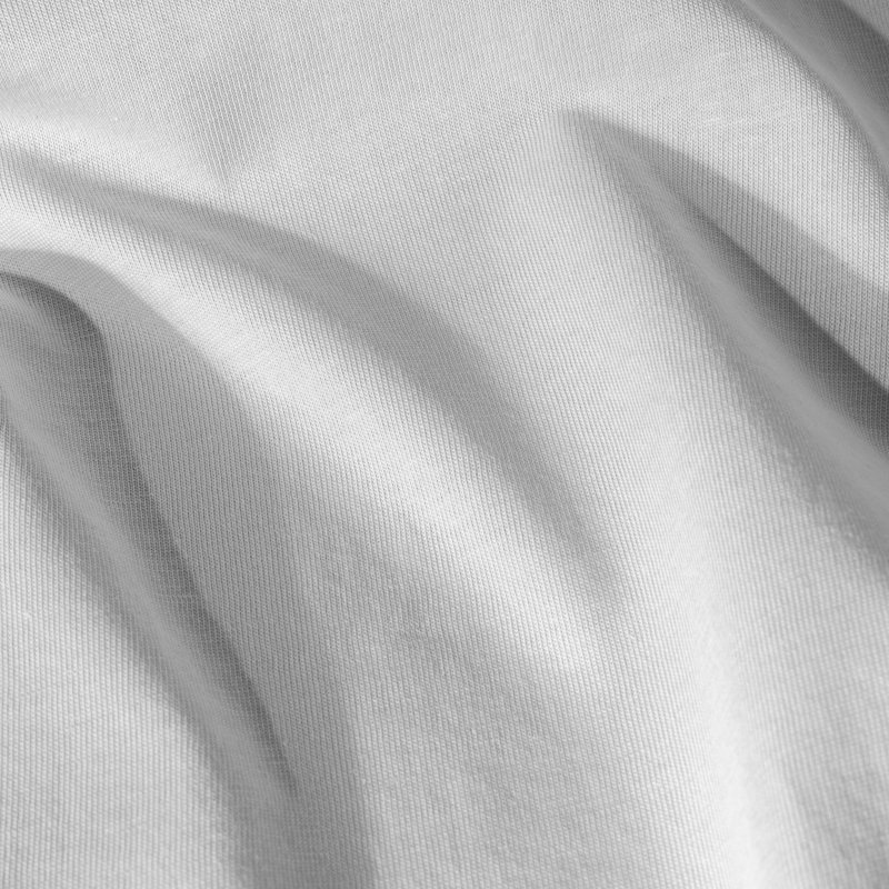 Organic Cotton Jersey Sheet Set, Split King Sheet Set+2 Fitted Sheet +2 Pillowcases, Cloud Gray