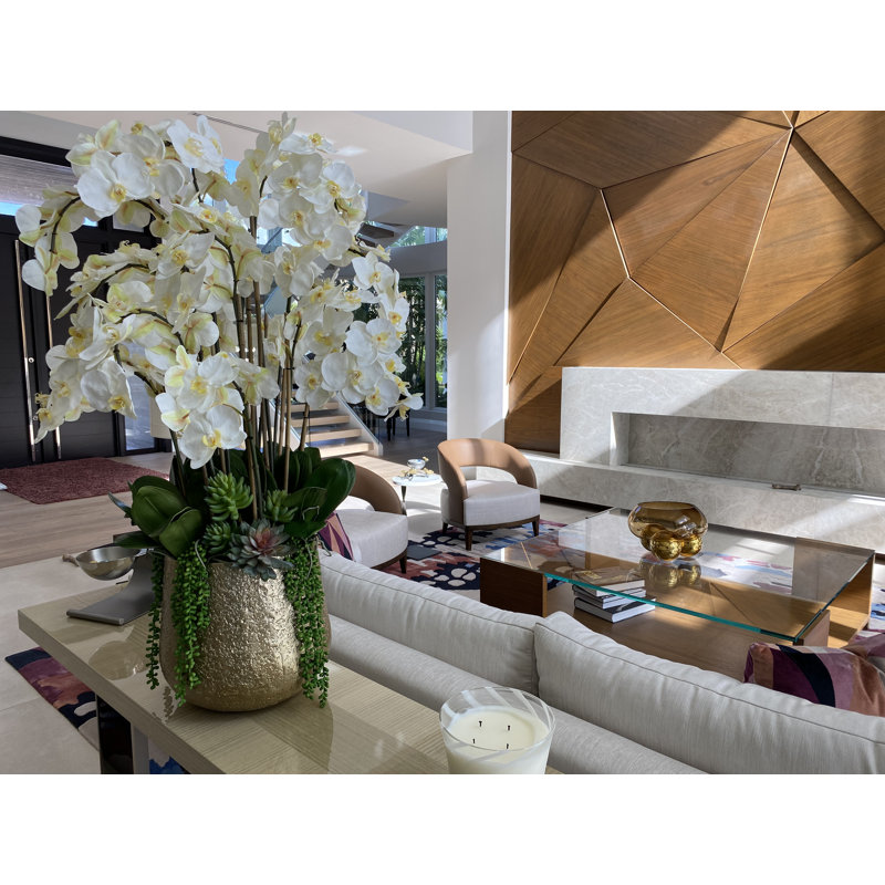 Orchid Floral Arrangement in Pot, 28" H x 18' W x 18" D