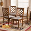 45.47cm H Polyester Blend Upholstered Cross Back Side Chair