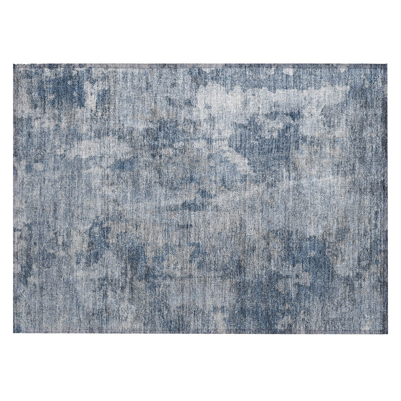 Frostley Washable Abstract Indoor / Outdoor Rug, Rectangle 1'8" x 2'6"