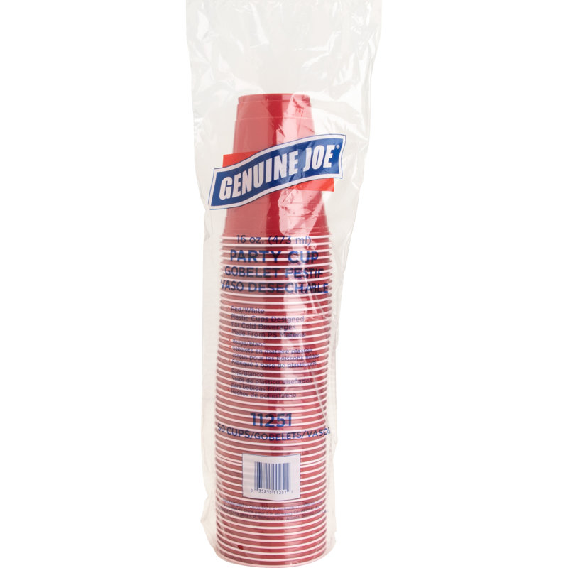 Tasse jetable en plastique, Rouge