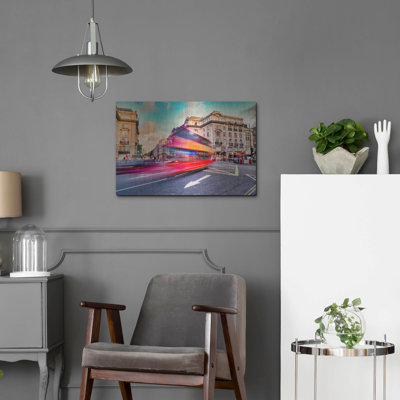 'Piccadilly Circus Rush Hour Ii'  by Mark A Paulda Metal Wall Art, 24" x 16"
