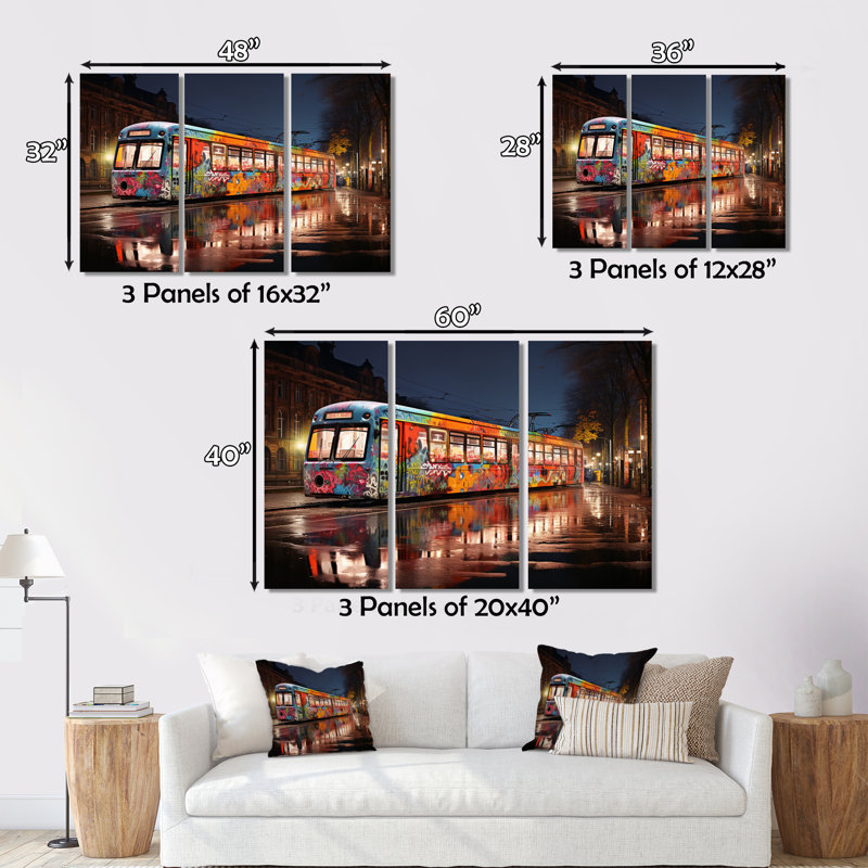 Allemagne Allemagne, art de rue I sur toile, impression de 3 pièces, H 28 po x l 36 po x P 1 po