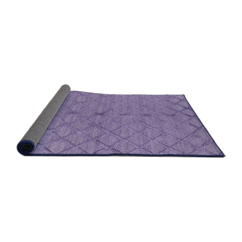 Tapis mauve à motif géométrique, Rond 4 pi
