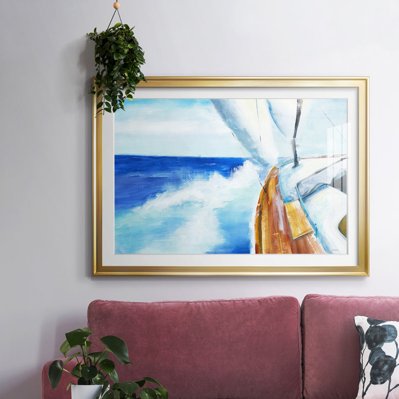 Heingle On A Sunny Day, reproduction d'art encadrée, Or, H 30 po x l 44 po x P 1,5 po