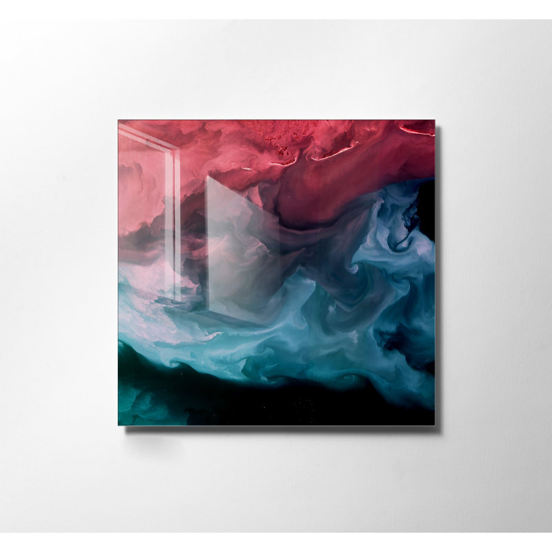 Élégante peinture décorative en verre trempé de 15,7 po x 15,7 po | 100% verre trempé, épaisseur: 0,16 pouce | Parfait pour la décoration intérieure, l'esthétique moderne et l'exposition d'art mural unique