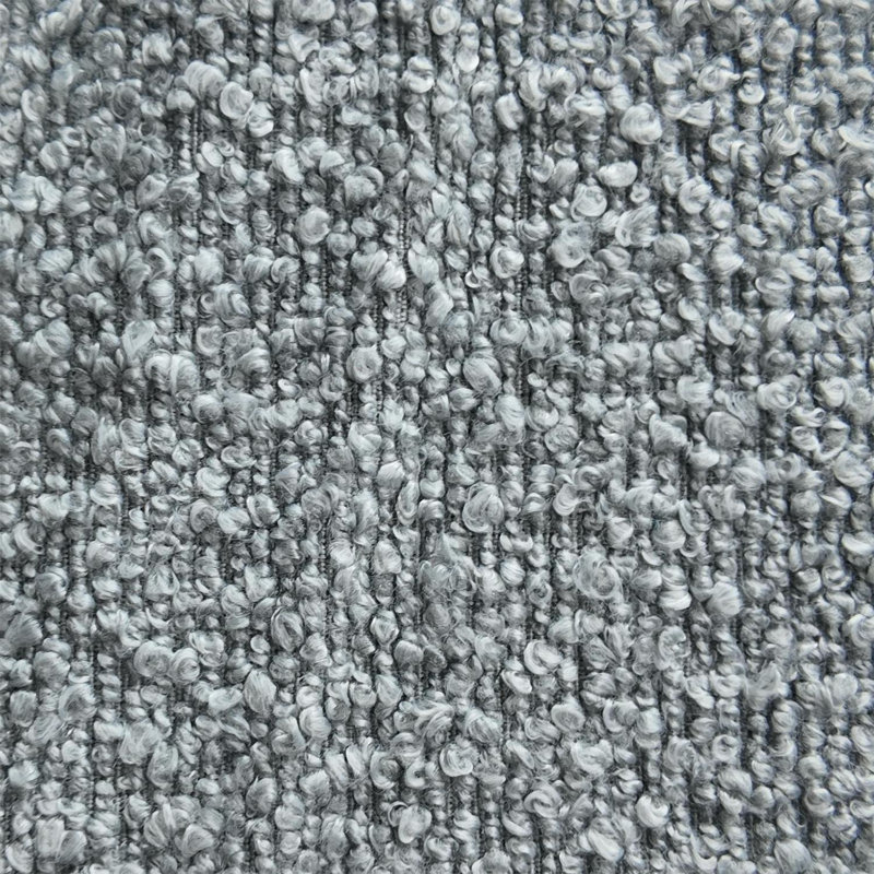 Pittston Cambridge Boucle Square Storage Ottoman, Grey