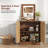30" W Contrast Color Design Solid Wood Accent Cabinet