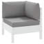 Ensemble de 3 coussins extérieurs rectangulaires en tissu gris Oxford