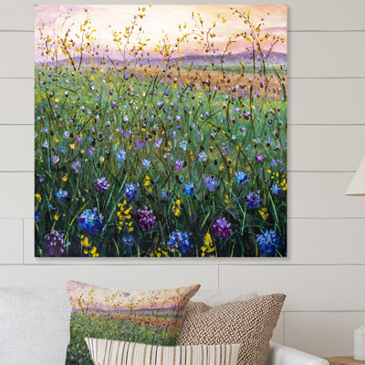 Champ vibrant de fleurs sauvages - Peinture