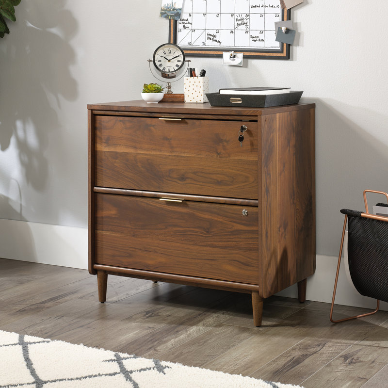 Gerrod 29.53'' Wide 2 -Drawer File Cabinet, Grand Walnut
