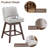 Solid Wood Swivel Bar Stool with 360° Rotation(Set of 4)-321454405