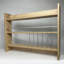 Daulet 85cm Standard Baker's Rack with Wooden Shelves with Wine Glass Storage